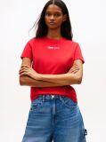 Κόκκινο T-Shirt Με Λογότυπο Και Κλασική Λαιμόκοψη  Γυναίκες
