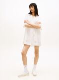 Beige Broderie Anglaise Relaxed Mini Shirt Dress  Women