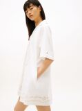 Beige Broderie Anglaise Relaxed Mini Shirt Dress  Women