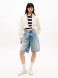 Denim Zip-Thru Cropped Denim Jacket  Women