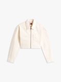 Denim Zip-Thru Cropped Denim Jacket  Women