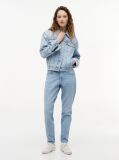 Denim Slim Τζιν Με Κανονική Μέση Και Κεντητό Σημαιάκι  Γυναίκες