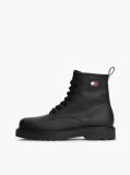 Black Archive Leather Lace-Up Mid Boots  Men