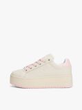 Ροζ Essential Δερμάτινα Sneakers Με Σόλα Flatform  Γυναίκες