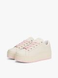 Ροζ Essential Δερμάτινα Sneakers Με Σόλα Flatform  Γυναίκες