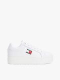 Άσπρο Essential Δερμάτινα Sneakers Με Σόλα Flatform  Γυναίκες