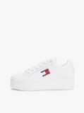 Άσπρο Essential Δερμάτινα Sneakers Με Σόλα Flatform  Γυναίκες