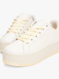 Άσπρο Essential Δερμάτινα Sneakers Με Σόλα Flatform  Γυναίκες