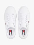 Άσπρο Sneakers Με Ανάγλυφο Λογότυπο Σε Αντίθεση  Γυναίκες