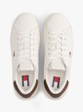 Μπεζ Δερμάτινα Sneakers Με Ανάγλυφο Λογότυπο  Γυναίκες