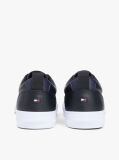 Μαύρο Δερμάτινα Sneakers Με Σόλα Σε Αντίθεση  Άνδρες