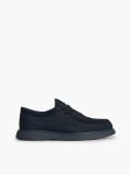 Μπλε Δερμάτινα Δετά Loafers Με Moc Μύτη  Άνδρες