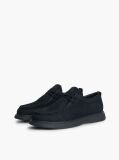 Μπλε Δερμάτινα Δετά Loafers Με Moc Μύτη  Άνδρες