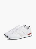 Άσπρο Δερμάτινα Sneakers Με Ανάγλυφο Λογότυπο  Άνδρες
