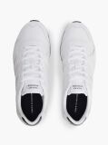 Άσπρο Δερμάτινα Sneakers Με Ανάγλυφο Λογότυπο  Άνδρες