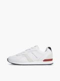 Άσπρο Δερμάτινα Sneakers Με Ανάγλυφο Λογότυπο  Άνδρες