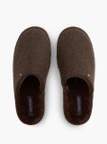 Brown Enamel Flag Herringbone Slippers  Men
