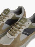 Grey Suede Mixed Texture Cleat Sneakers  Men