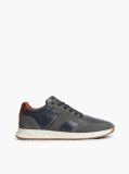 Μπλε Δερμάτινα Sneakers Με Μίξη Υφών  Άνδρες
