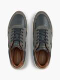Μπλε Δερμάτινα Sneakers Με Μίξη Υφών  Άνδρες