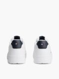 White Global Stripe Basketball Sneakers With Leather  Men