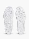 White Global Stripe Basketball Sneakers With Leather  Men
