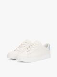Άσπρο Essential Δερμάτινα Sneakers Με Μεταλλικές Λεπτομέρειες  Γυναίκες