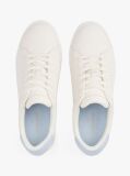 Άσπρο Essential Δερμάτινα Sneakers Με Μεταλλικές Λεπτομέρειες  Γυναίκες