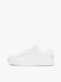 Άσπρο Essential Δερμάτινα Sneakers Με Μεταλλικές Λεπτομέρειες  Γυναίκες
