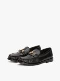 Μαύρο Δερμάτινα Horsebit Loafers  Γυναίκες