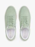 Πράσινο Δερμάτινα Sneakers Με Μεταλλικό Λογότυπο  Γυναίκες