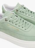Πράσινο Δερμάτινα Sneakers Με Μεταλλικό Λογότυπο  Γυναίκες