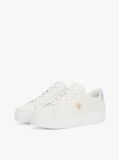 Multi Leather Platform Court Trainers  Women