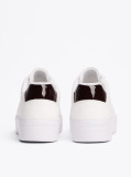 Άσπρο Δερμάτινα Sneakers Με Πάτο Flatform  Γυναίκες