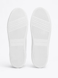 Άσπρο Δερμάτινα Sneakers Με Πάτο Flatform  Γυναίκες