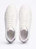 Άσπρο Δερμάτινα Sneakers Με Πάτο Flatform  Γυναίκες