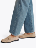 Pink Suede Horsebit Loafers  Women