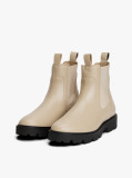 Beige Leather Chelsea Boots  Women