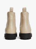 Beige Leather Chelsea Boots  Women