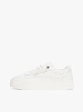 Άσπρο Δερμάτινα Sneakers Σε Στιλ Πλατφόρμας  Γυναίκες