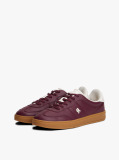 Brown Heritage Shiny Leather Trainers  Women