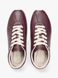 Κόκκινο TH Monogram Δερμάτινα Sneakers Με Χαμηλό Κόψιμο  Γυναίκες