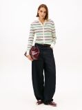 Κόκκινο TH Monogram Δερμάτινα Sneakers Με Χαμηλό Κόψιμο  Γυναίκες