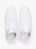 Άσπρο TH Monogram Δερμάτινα Sneakers Με Χαμηλό Κόψιμο  Γυναίκες