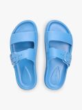 Blue Double Strap Enamel Flag Lightweight Sandals  Women
