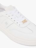 Άσπρο TH Monogram Δερμάτινα Sneakers Με Ανάγλυφο Λογότυπο  Γυναίκες