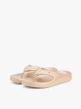 Beige Iridescent Moulded Flip-Flops  Women