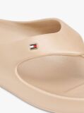 Beige Iridescent Moulded Flip-Flops  Women
