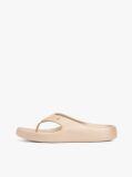 Beige Iridescent Moulded Flip-Flops  Women