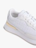 Άσπρο Δερμάτινα Sneakers Με Μίξη Υφών Και Μονόγραμμα TH  Γυναίκες